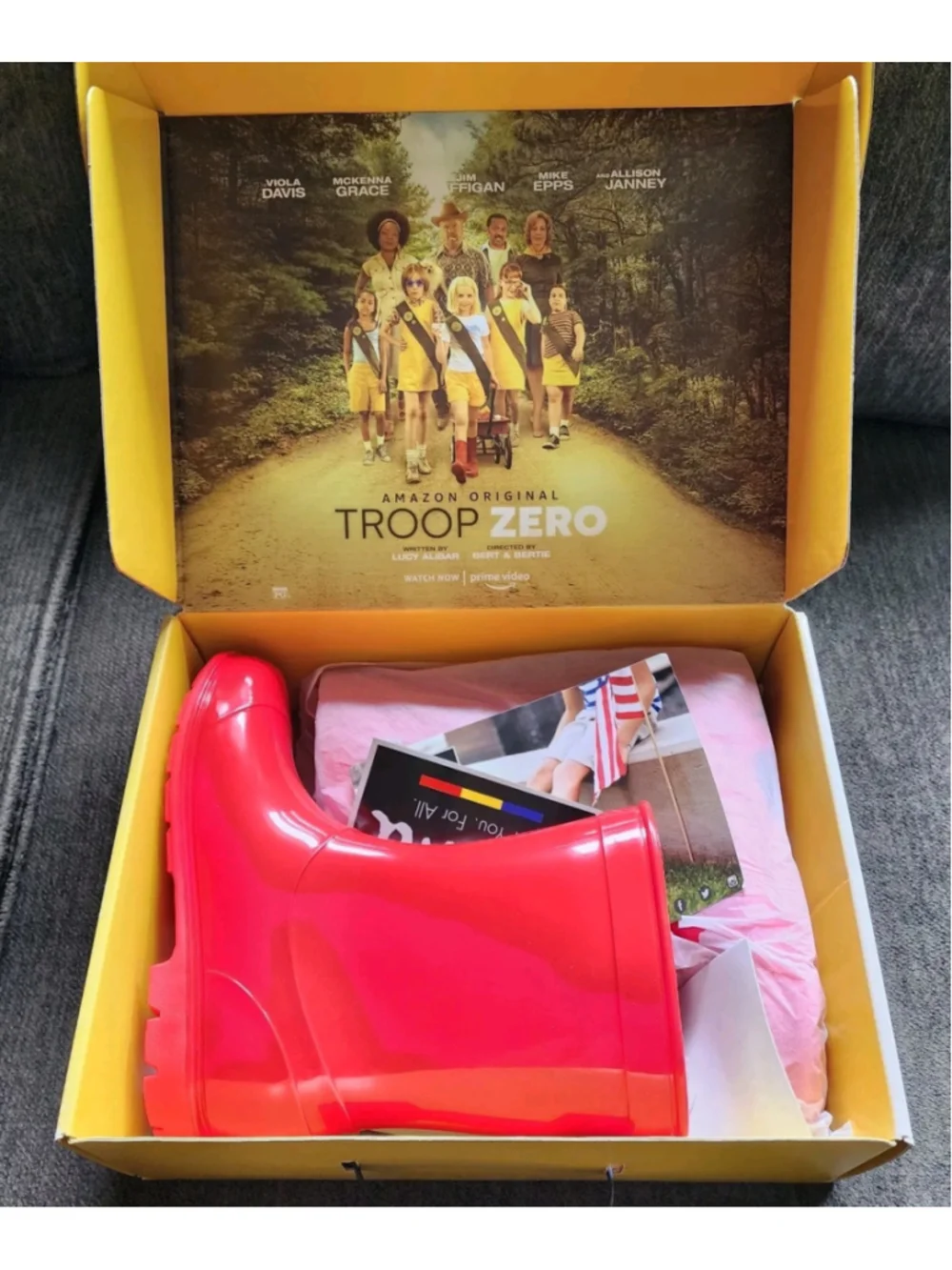 Roma Abel Kids Rain Boots Size 3 US - Glossy Red - Troop Zero Edition New In Box